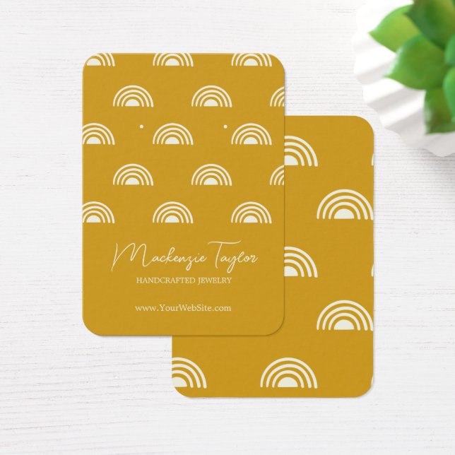 Modern Rainbow Personalised Earring Display Card (Desk)