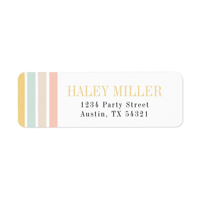 Modern Rainbow Return Address (Front)
