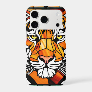 Modern Rainbow Striped tiger skins Print feline