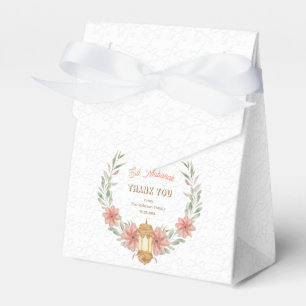 Modern Ramadan   Eid Mubarak Floral Wreath Lamp  Favour Box