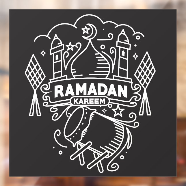 Modern Ramadan Kareem Black and White (Sheet 2)
