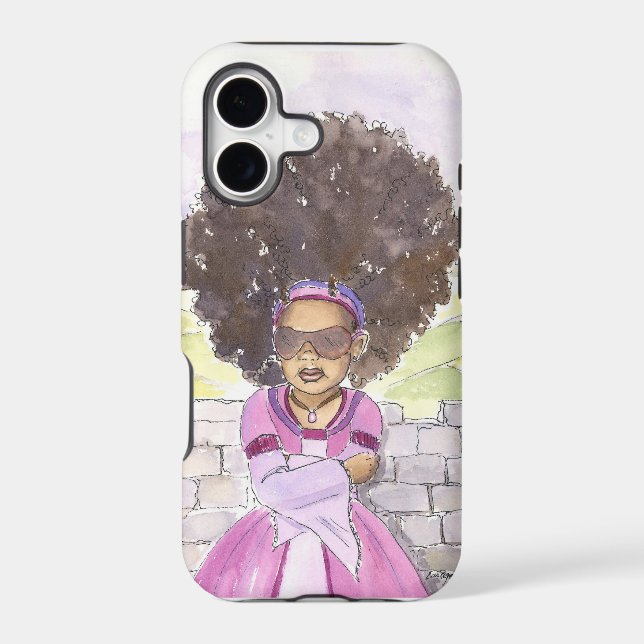 Modern Rapunzel Afro iphone case (Back)