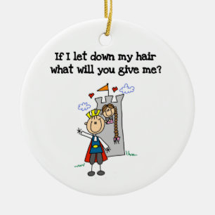 Modern Rapunzel Ceramic Tree Decoration