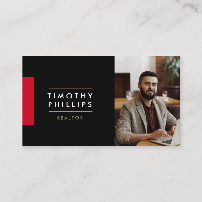 Modern Real Estate Agent Business Card  (Front)