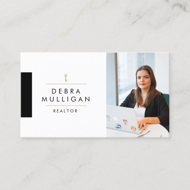 Modern Real Estate Agent Business Card  (Front)