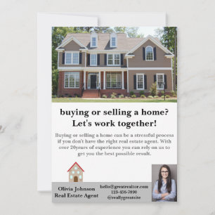 Modern Real Estate Agent Custom Thank You Card