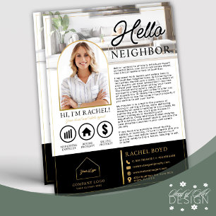 Modern Real Estate Agent Introduction Letter Flyer