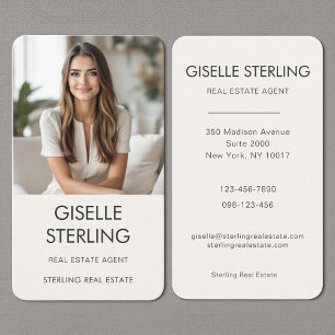 Modern Real Estate Agent Photo Business Card