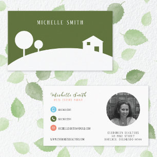 Modern Real Estate Agent Photo Business Card