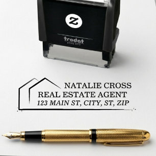 Modern Real Estate Agent Promotional Realtor Self-inking Stamp
