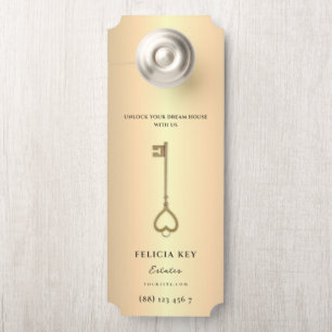 Modern Real Estate Agent QR Front Door Hanger