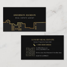 Modern Real Estate | Agent QR Luxury Black Gold