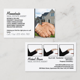 Modern Real Estate Agent Realtor Home Property Business Card