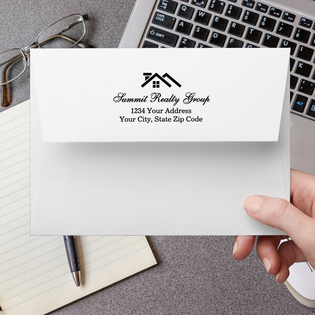 Modern Real Estate Agent Return Address Envelope (Creator Uploaded)