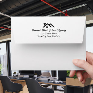 Modern Real Estate Agent Return Address Envelope