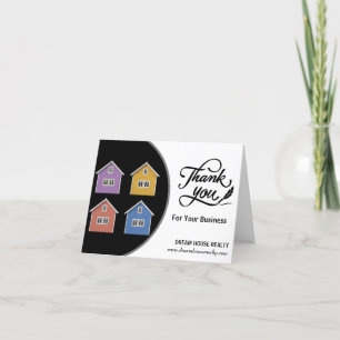 Modern Real Estate Agent Thank You Card
