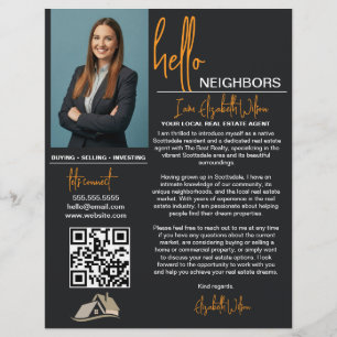Modern Real Estate Black and white Farming Letter Flyer