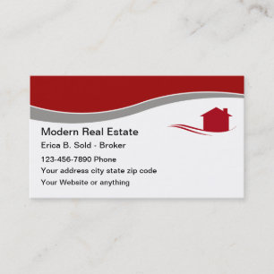 Modern Real Estate Broker Business Cards
