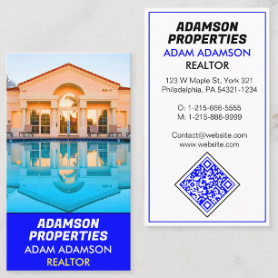Modern Real Estate Company (Make QR Code) Realtor Business Card