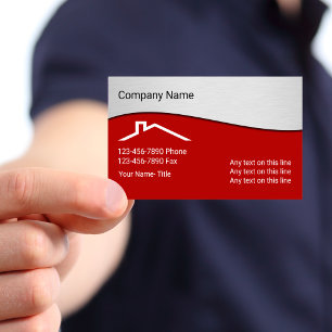 Modern Real Estate Construction Business Card