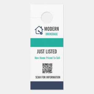 Modern Real Estate Just Listed Door Hanger