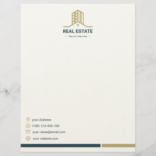 Modern Real Estate Letterhead Template