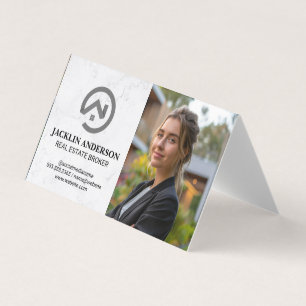 Modern Real Estate Logo Business Woman Business Card