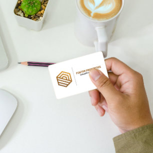 Modern Real Estate Logo Design Gold Business Card