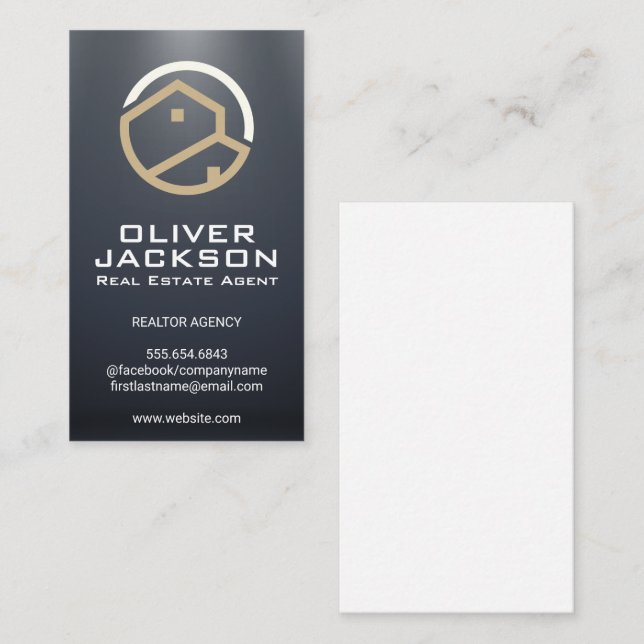 Modern Real Estate Logo | Professional Business Card (Front/Back)