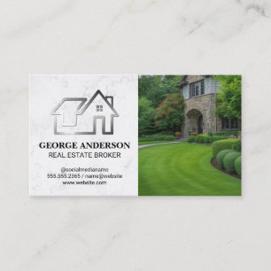 Modern Real Estate Logo   Properties Business Card