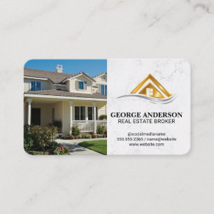 Modern Real Estate Logo Residential Business Card