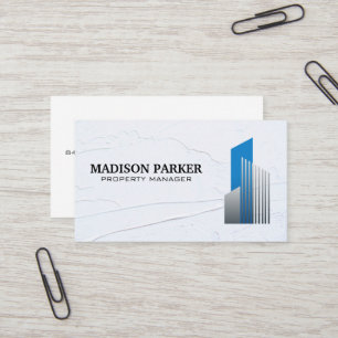 Modern Real Estate Logo Spackled Wall  Business Card