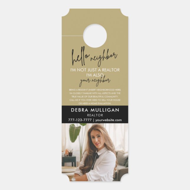 Modern Real Estate Marketing Door Hanger (Front)