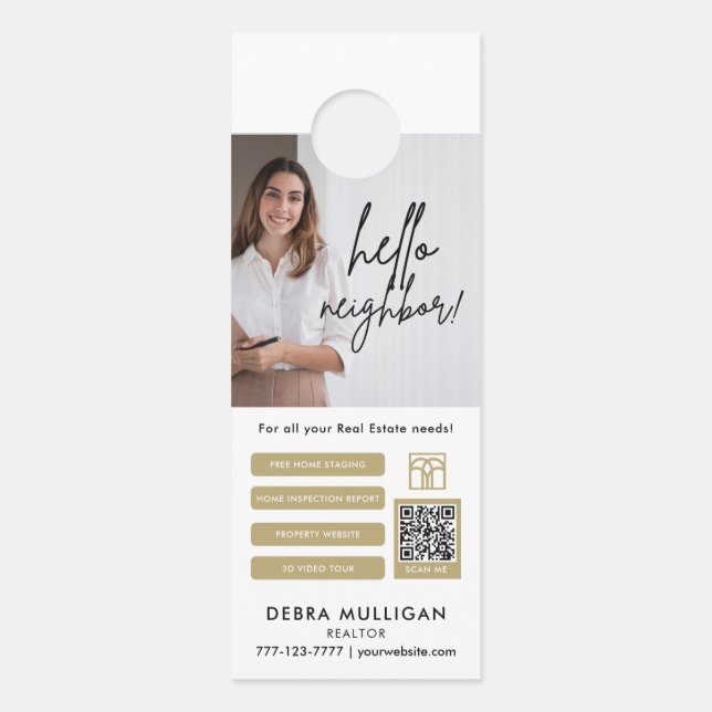 Modern Real Estate Marketing Door Hanger (Front)