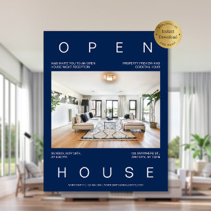 Modern Real Estate Open House Invitation Template Flyer