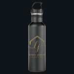 Modern Real Estate Promotional Realtor Logo 710 Ml Water Bottle<br><div class="desc">Elevate Your Real Estate Brand with Premium Promotional Items! Ensure your clients never forget your name with personalised steel water bottle. Perfect for jotting down property details and contact information, these note pads keep you top of mind. Make a statement of professionalism with custom-branded items. Impress clients with a polished...</div>