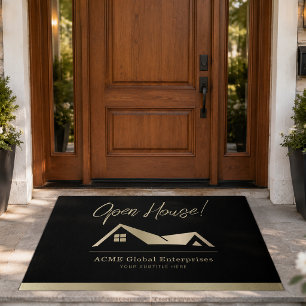Modern Real Estate Promotional Realtor Logo Doormat