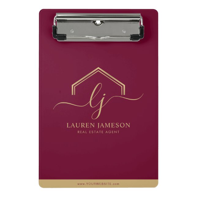 Modern Real Estate Promotional Realtor Logo Mini C Clipboard (Front)