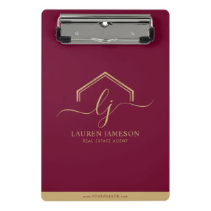 Modern Real Estate Promotional Realtor Logo Mini C Mini Clipboard