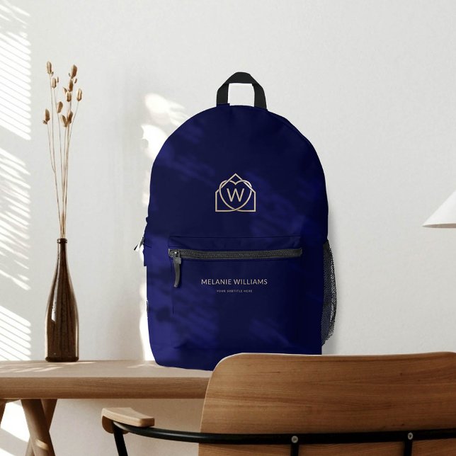 Modern Real Estate Promotional Realtor Logo Printed Backpack (Creator Uploaded)