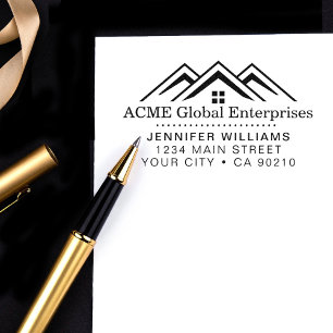 Modern Real Estate Promotional Realtor Logo Rubber Stamp