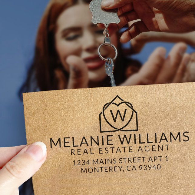 Modern Real Estate Promotional Realtor Logo Self-inking Stamp (Creator Uploaded)