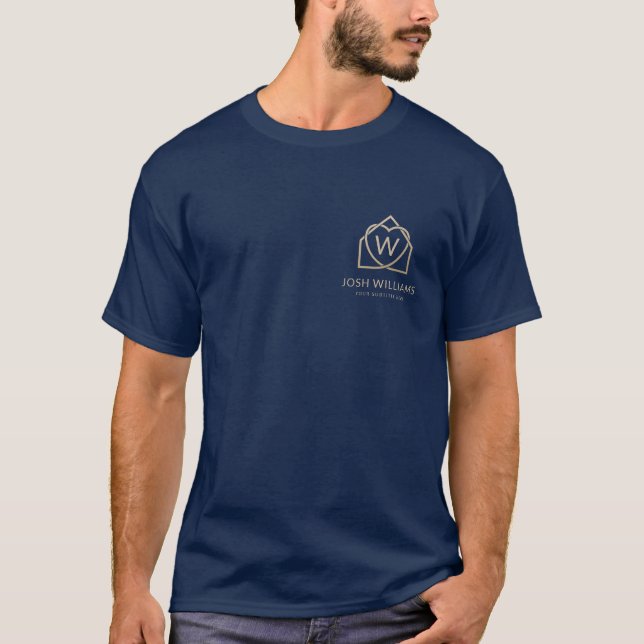 Modern Real Estate Promotional Realtor Logo T-Shir T-Shirt (Front)
