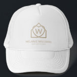 Modern Real Estate Promotional Realtor Logo Trucker Hat<br><div class="desc">Elevate Your Real Estate Brand with Premium Promotional Items! Ensure your clients never forget your name with personalised Trucker Hat. Perfect for jotting down property details and contact information, these note pads keep you top of mind. Make a statement of professionalism with custom-branded items. Impress clients with a polished presentation...</div>