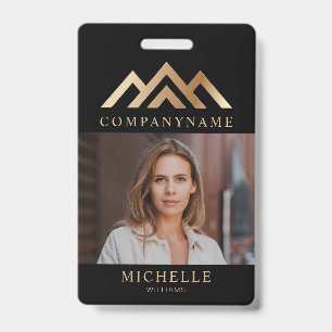 Modern Real Estate Promotional Realtor Name Tag Ba ID Badge