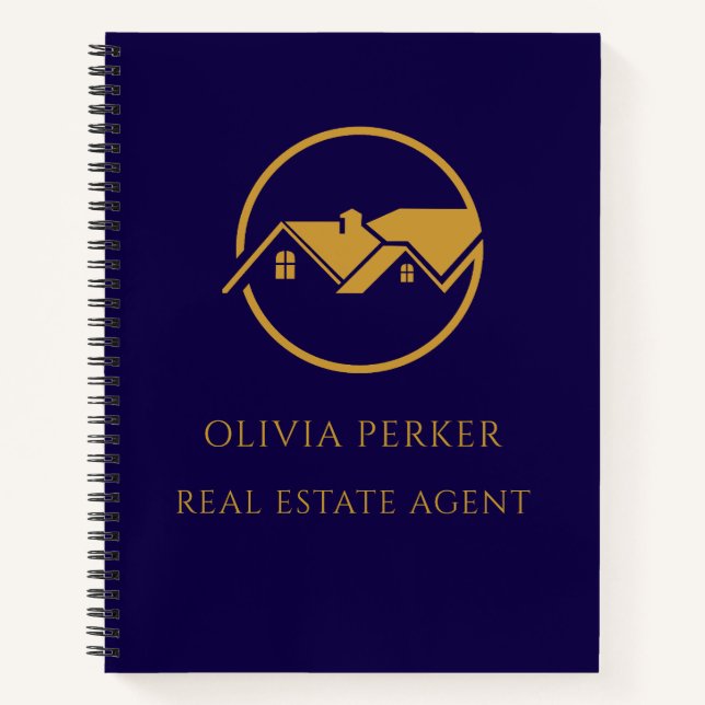 Modern Real Estate Promotional Realtor Notebook (Front)