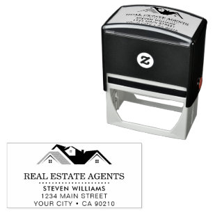 Modern Real Estate Promotional With Realtor Logo Self-inking Stamp