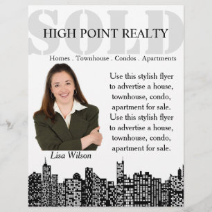 Modern Real Estate Realtor For Sale Flyer