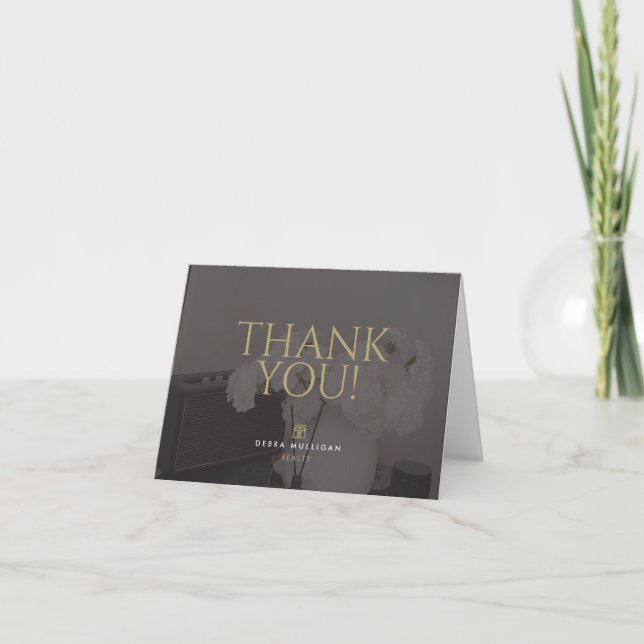 Modern Real Estate Thank You Card (Front)