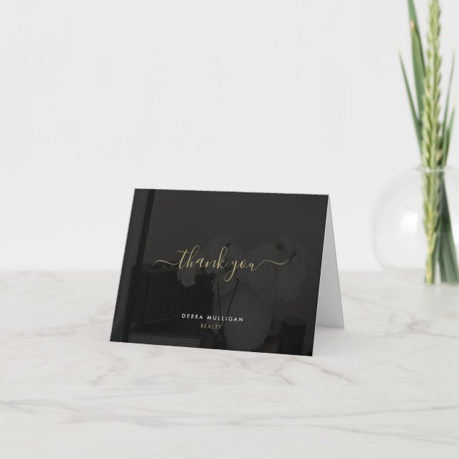 Modern Real Estate Thank You Card (Front)